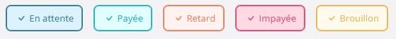 Code couleur etats factures