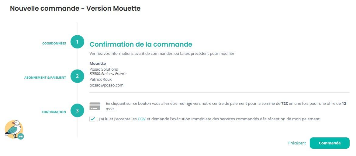 Confirmation commande wuro