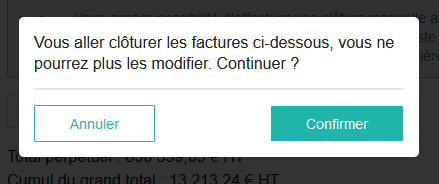 Confirmer cloture