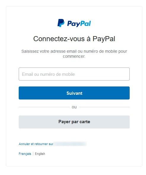Connexion paypal 1