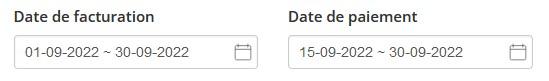 Date paiement facturation export apres