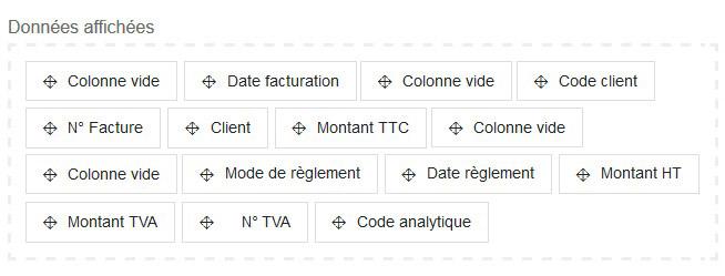 Données exportées