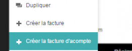 Facture acompte wuro