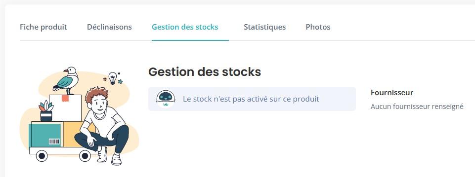 Gestion stock non renseigne