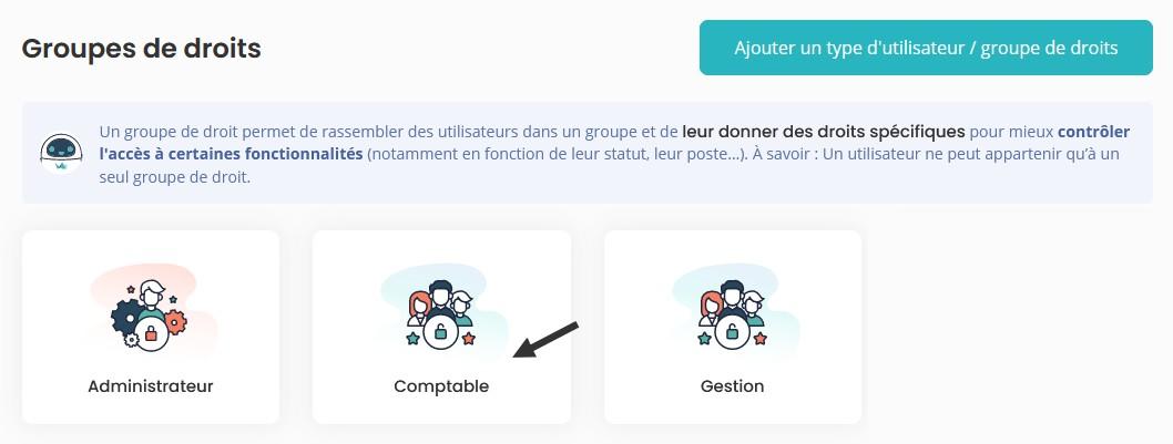 Groupe droit clic