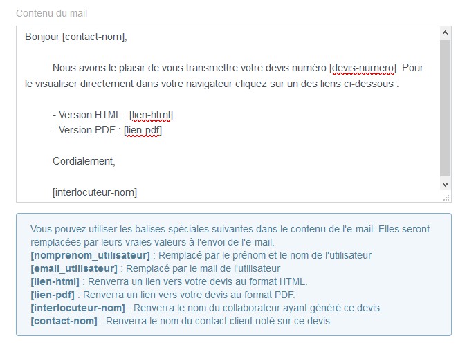 Personnaliser ses emails types de gestion d'entreprise