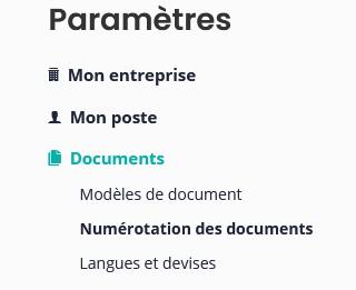 Params numerotation docs