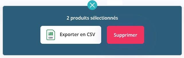 Supprimer plusieurs produits