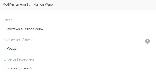 Utiliser wuro mail nom email
